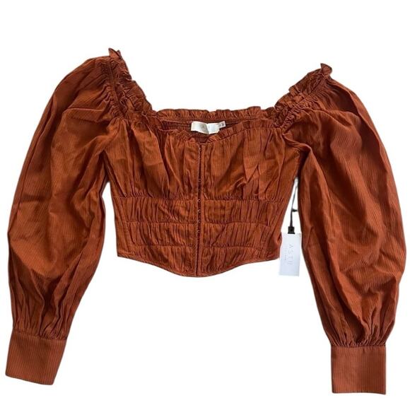 Anthropologie ASTR The Label Amber Sweetheart Top Milkmaid Corset Regency XS NWT - Picture 3 of 9